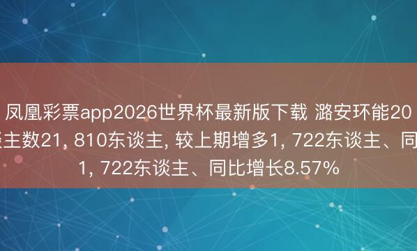 凤凰彩票app2026世界杯最新版下载 潞安环能2025年参保东谈主数21， 810东谈主， 较上期增多1， 722东谈主、同比增长8.57%